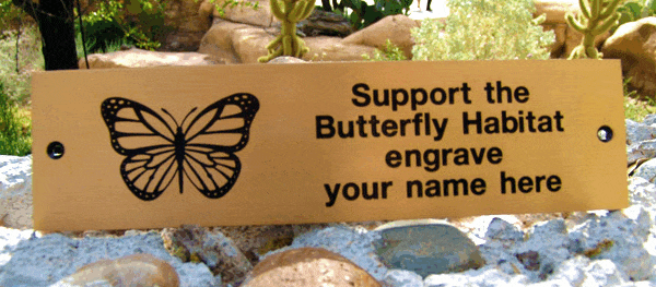 Bronze Garden bench plaque with sample text
