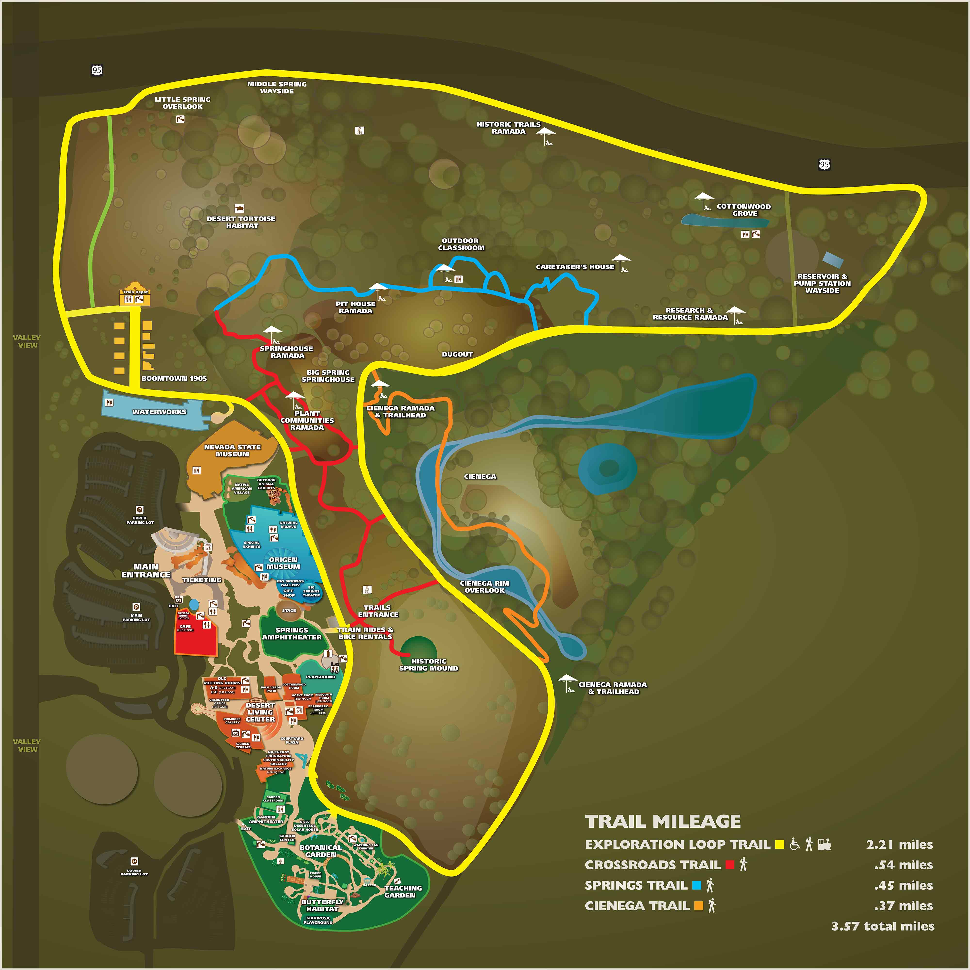 Springs Preserve trails map