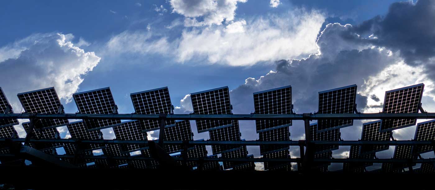 Solar panels over parking 