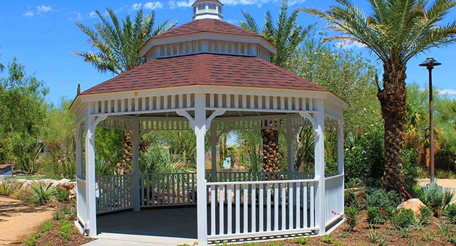 Gazebo in garden